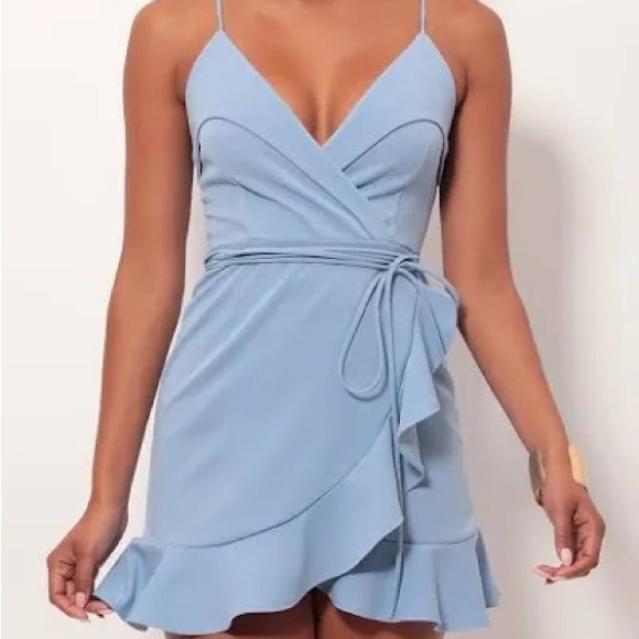Lucy in the Sky Dresses & Skirts - Lucy in the sky Carisa Ruffle Dress in Pastel Blue